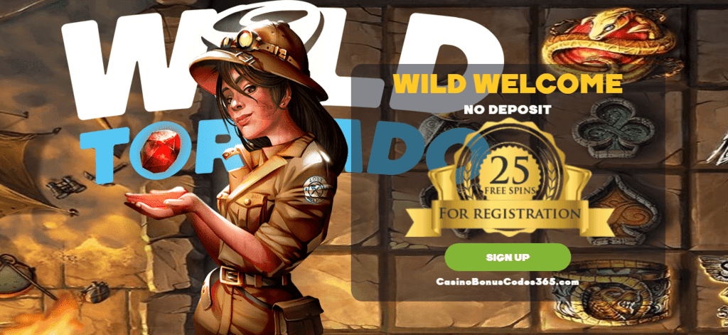 WildTornado Casino Welcome 25 FREE Spins