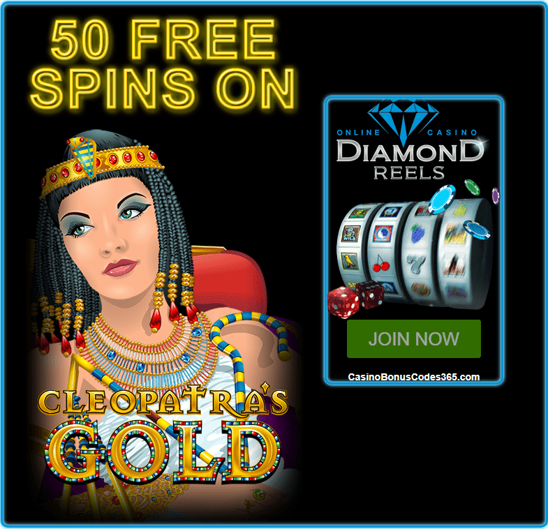 Diamond Reels Casino 50 FREE Cleopatras Gold RTG