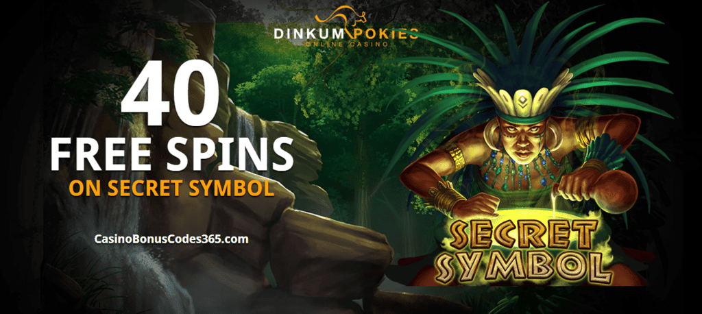 Dinkum Pokies Exclusive 40 FREE Secret Symbol Spins RTG