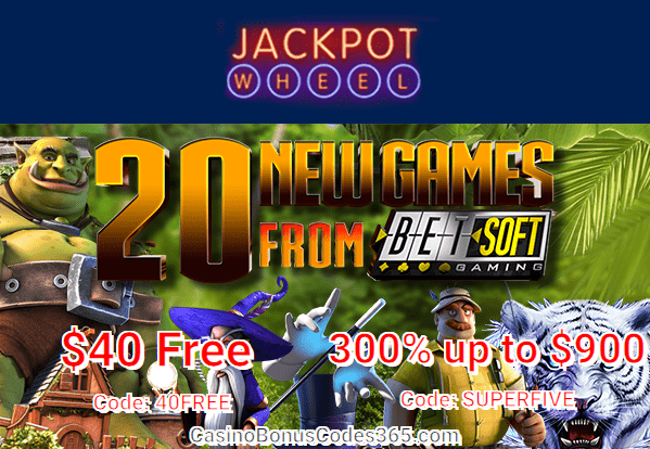 Jackpot Wheel New Betsoft Games Special Promo $40 FREE Chip 300% Match Up to $900 on 5 deposits