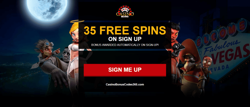 Casino Moons 35 No Deposit FREE Spins Welcome Bonus