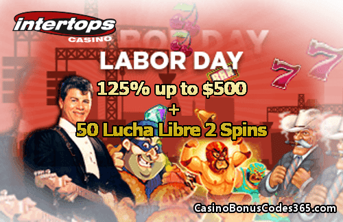 Everygame Casino Red Labor Day 125% up to $500 plus 50 Lucha Libre 2 spins Extra 75 Texan Tycoon free spins