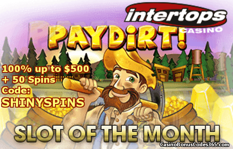 Everygame Casino Red September Slot of The Month RTG Paydirt 100% up to $500 plus 50 FREE spins