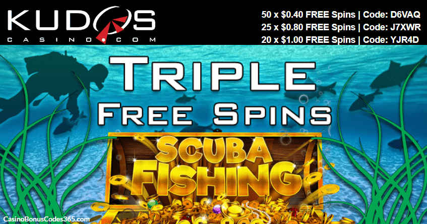 Kudos Casino New RTG Game Triple FREE Scuba Fishing Spins