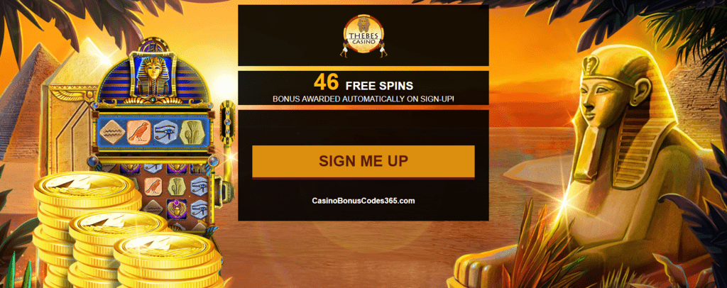 Thebes Casino Exclusive 46 No Deposit FREE Spins