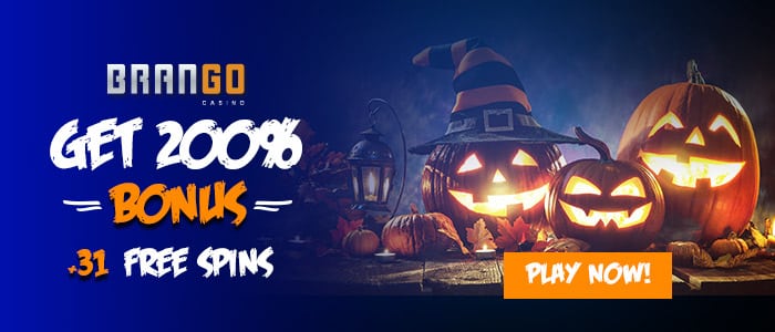 Casino Brango 200% Match plus 31 FREE Spins Exclusive Halloween Offer