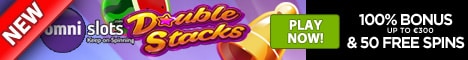 Omni Slots Double Stacks Welcome Bonus 100% plus 50 FREE Spins