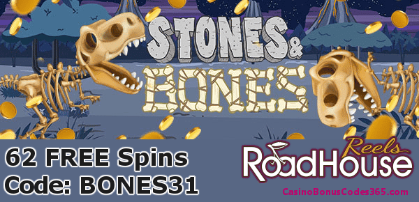 Roadhouse Reels 62 FREE Spins on Saucify Stones and Bones