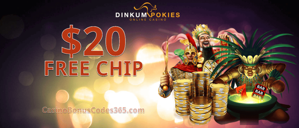 Dinkum Pokies $20 FREE Chip Welcome Deal