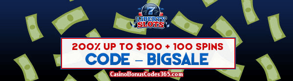 Liberty Slots 200% up to $100 Bonus plus 100 FREE Cash Grab Spins Special Offer