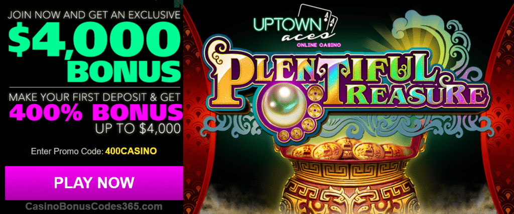 Uptown Aces 400% Welcome Bonus up to $4000