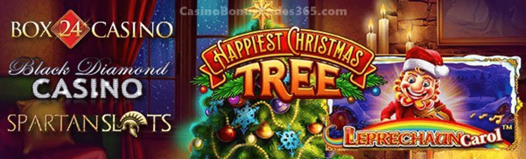 Spartan Slots Box 24 Casino Black Diamond Casino Leprechaun Carol Pragmatic Play Happiest Christmas Tree Habanero