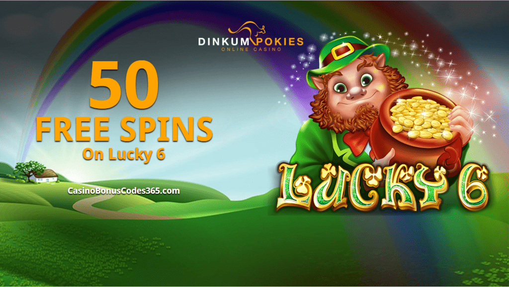 Dinkum Pokies Exclusive 50 FREE RTG Lucky 6 Spins