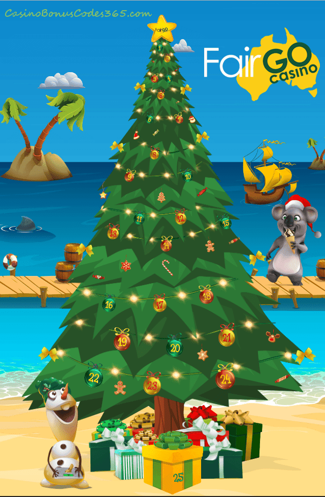 Fair Go Casino Daily Prizes on Christmas Tree