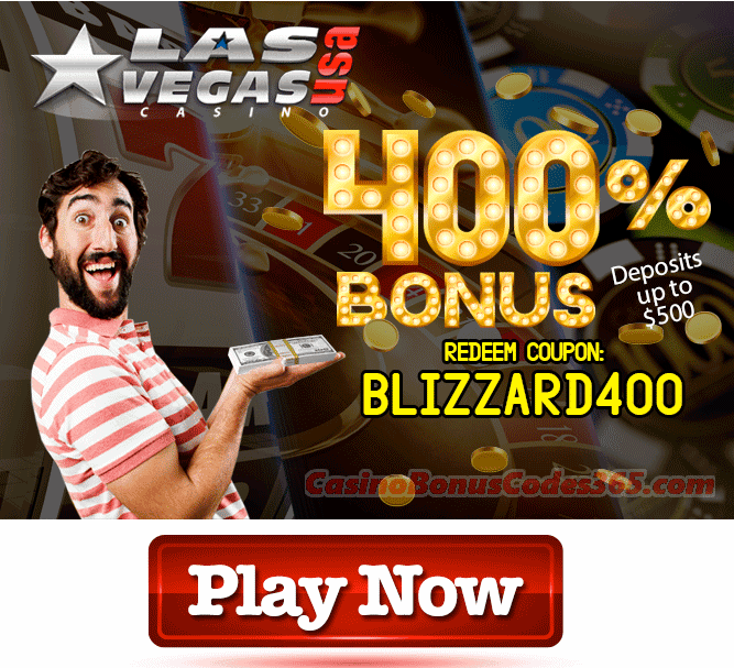 Las Vegas USA Casino 400% Blizzard Match Bonus