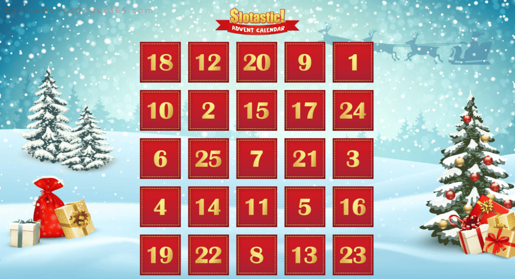 Slotastic Online Casino 25 Days of Christmas Exclusive advent calendar event!