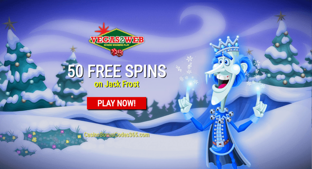 Vegas2Web Casino Exclusive 50 FREE Rival Gaming Jack Frost Spins