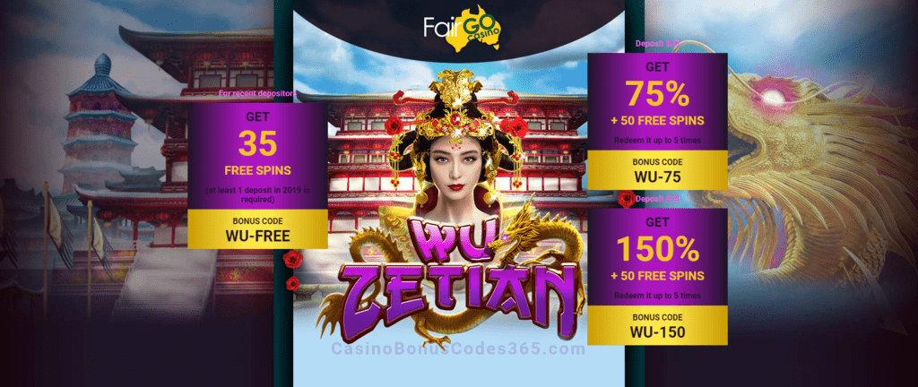 Fair Go Casino New RTG Game RTG Wu Zetian Bonuses and FREE Spins