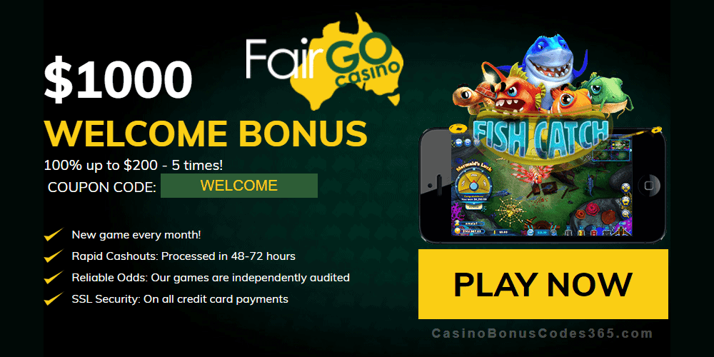 Fair Go Casino RTG Fish Catch $1000 Welcome Bonus