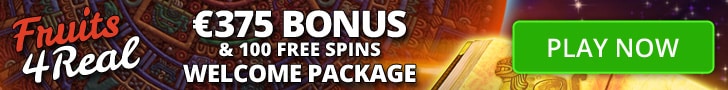 Fruits4Real €375 Bonus plus 100 FREE Spins Welcome Package