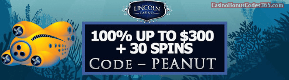 Lincoln Casino 100% up to $300 plus 30 FREE Spins on WGS 20000 Leagues Special Promo