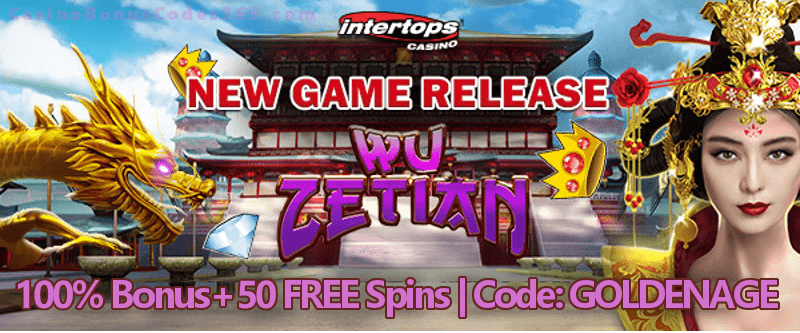 Everygame Casino Red 100% Bonus plus 50 FREE RTG Wu Zetian Spins New Game Offer