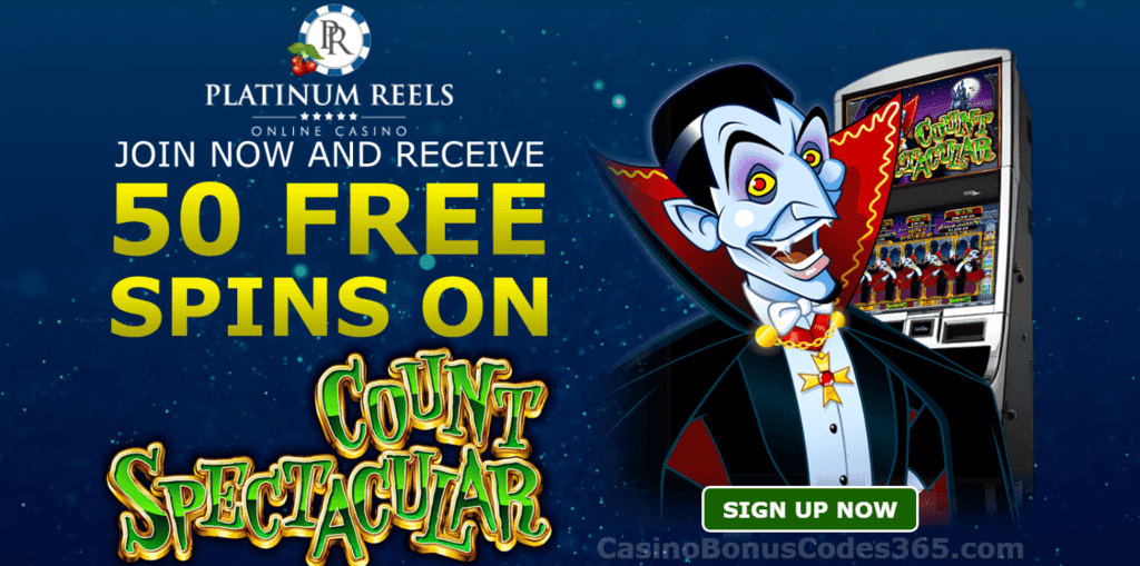 Platinum Reels Exclusive 50 FREE RTG Count Spectacular Spins