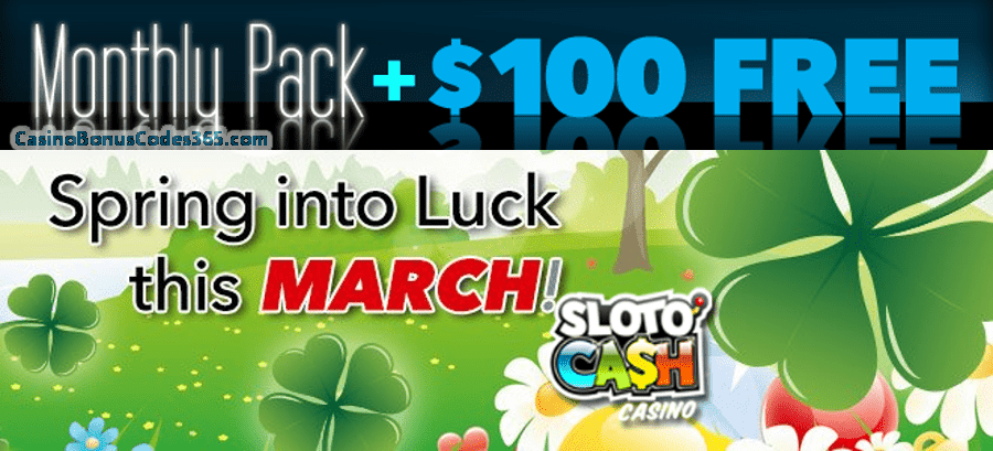 SlotoCash Casino Spring into Luck March Monthly Pack