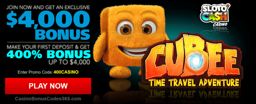 SlotoCash Casino RTG Cubee 400% Welcome Bonus