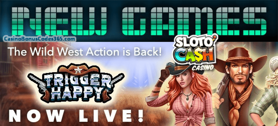 SlotoCash Casino Trigger Happy New RTG Game Promo 111% Bonus plus 111 FREE Spins