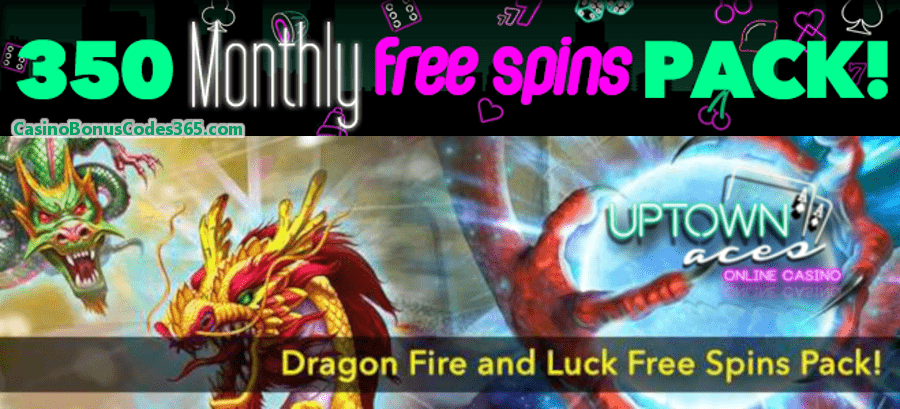 Uptown Aces Dragon Fire Gods FREE Spins Pack RTG Dragon Orb Fire Dragon Ancient Gods