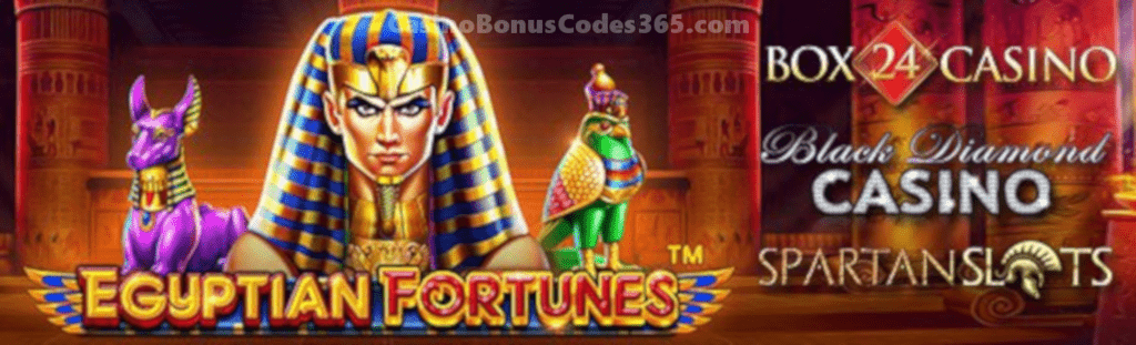 Spartan Slots Box 24 Casino Black Diamond Casino Egyptian Fortunes Pragmatic Play