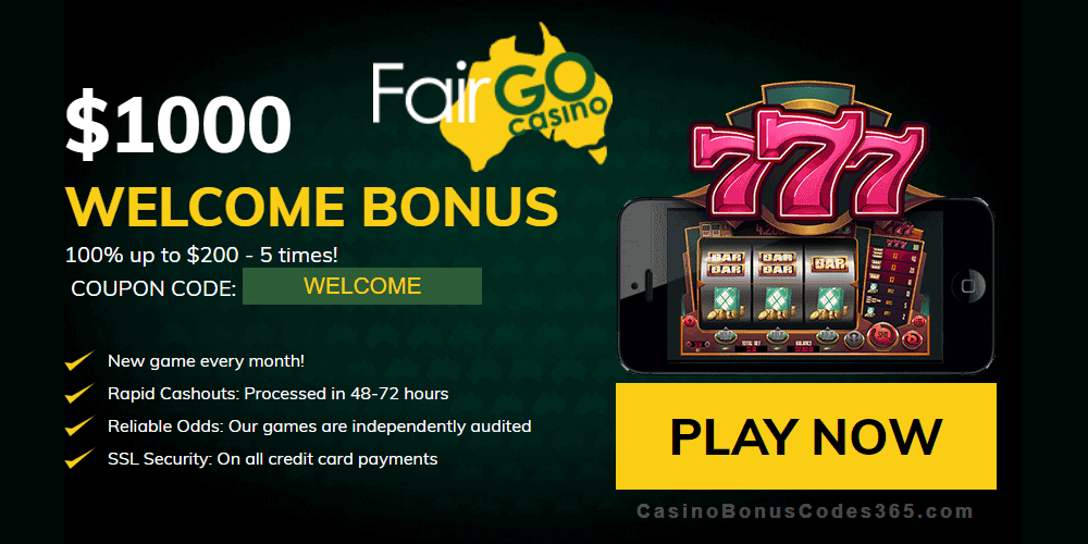 Fair Go Casino RTG 777 100% Welcome Bonus