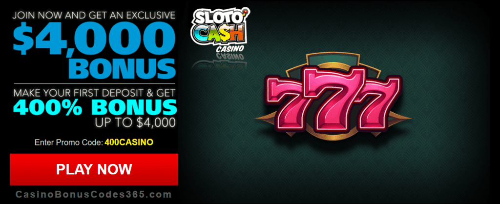 SlotoCash Casino RTG 777 400% Welcome Bonus