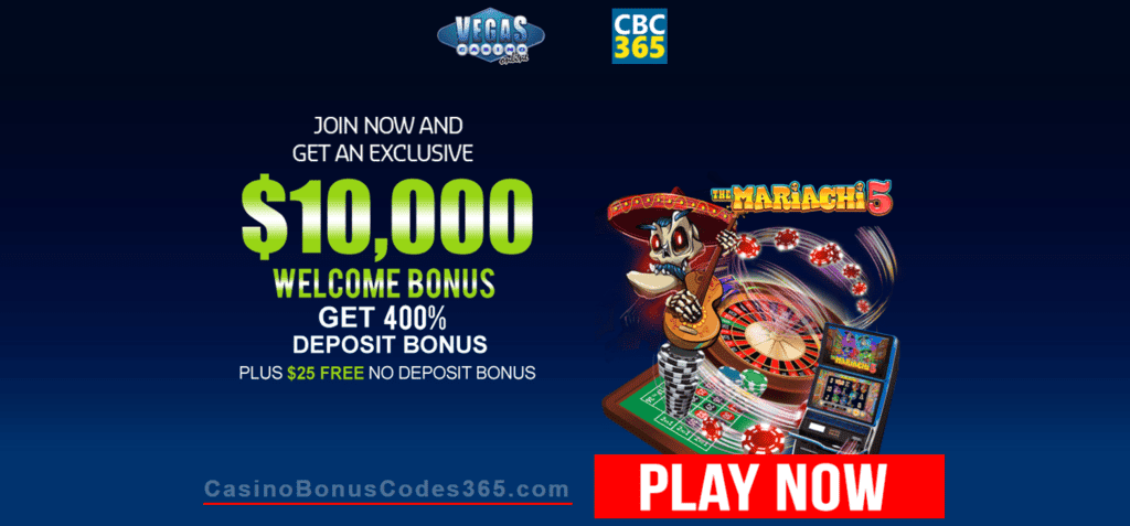 Vegas Casino Online Exclusive $25 No Deposit FREE Chip plus 400% Match Welcome Bonus