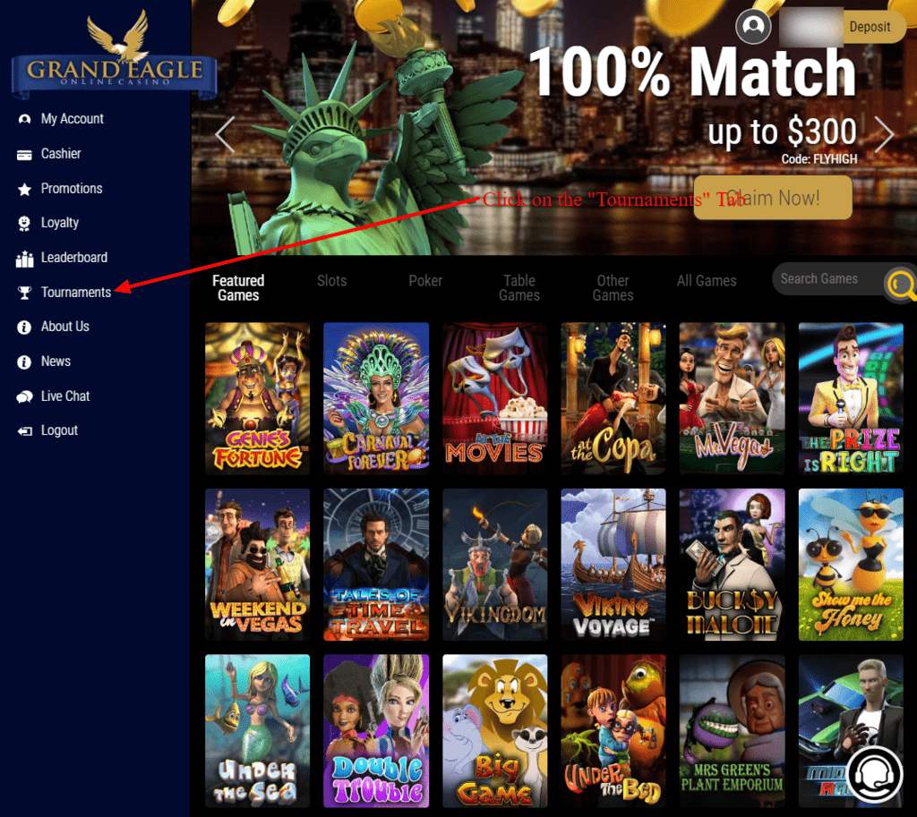 Genesys Lucky Creek Treasure Mile Grand Eagle Mandarin Palace Wiz Bet casinobonuscodes365.com CBC365 Sunday Slots Tournament