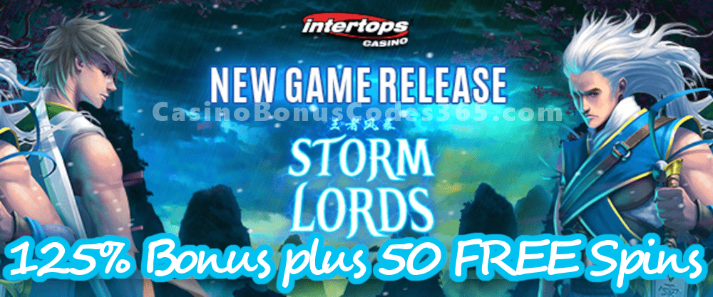 Everygame Casino Red 125% Bonus plus 50 FREE RTG Storm Lords Spins New Game Offer