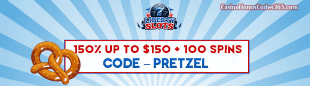 Liberty Slots 150% up to $150 Bonus plus 100 FREE WGS Triple 10x Wild Spins September Special Promo