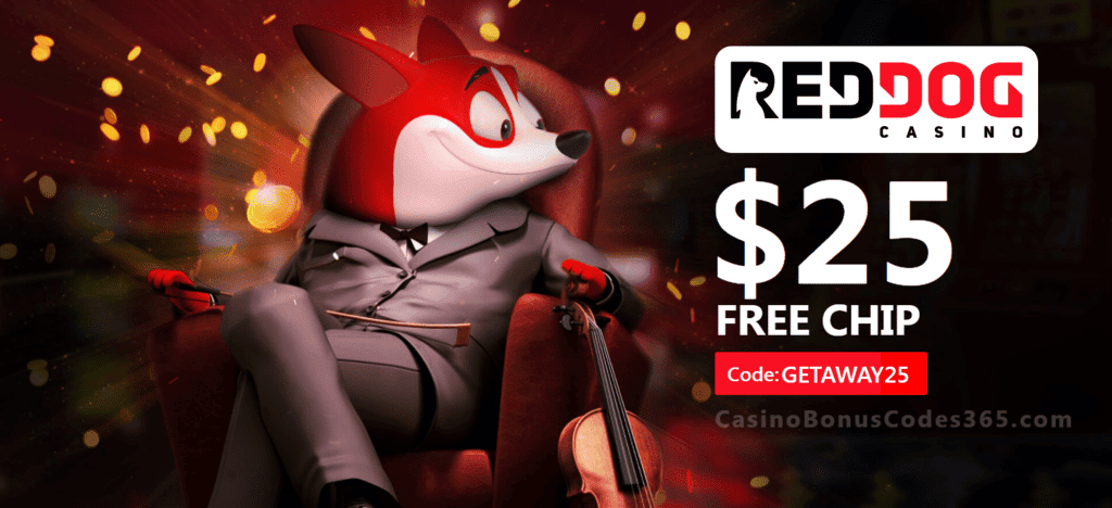 Red Dog Casino Exclusive $25 FREE Chip