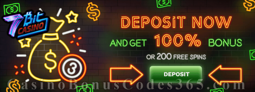 7BitCasino 5BTC or 200 FREE Spins Welcome Pack