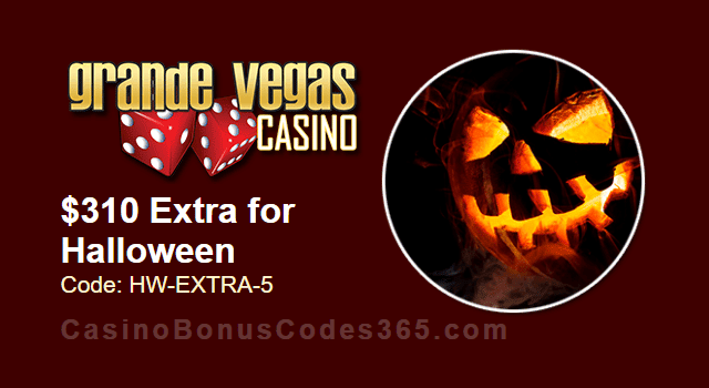 Grande Vegas Casino $310 Extra Halloween Chip RTG Ghost Ship