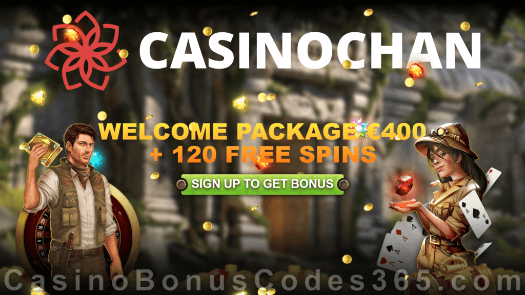 CasinoChan A$1500 plus 120 FREE Spins Welcome Package