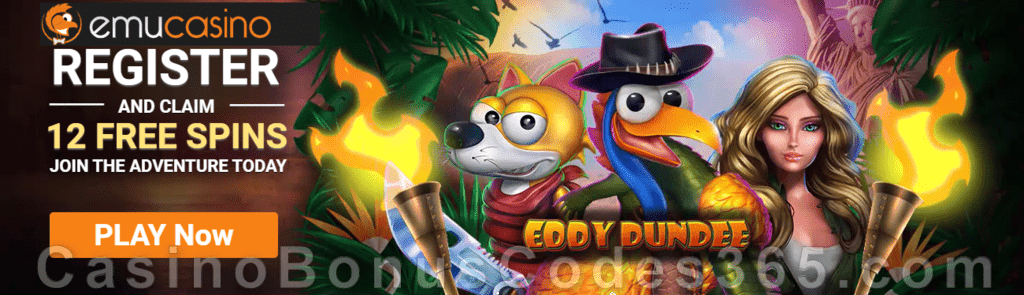 EmuCasino 12 FREE Spins GameArt Eddy Dundee