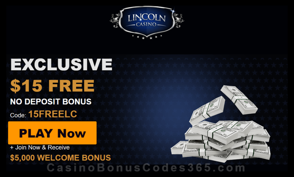 Lincoln Casino $15 FREE Chip No Deposit Bonus