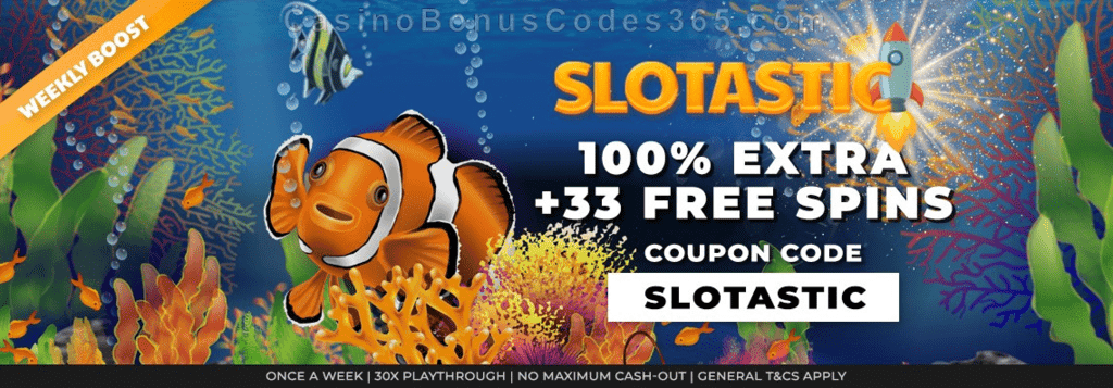 Slotastic Online Casino Megaquarium Weekly Bonus Boost