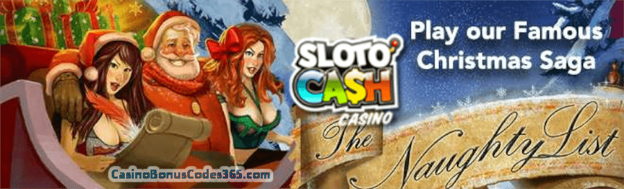 SlotoCash Casino December RTG The Naughty List Weekly Match Bonus