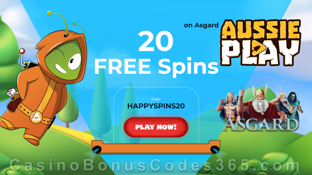 AussiePlay Casino 20 FREE Spins on RTG Asgard Sign Up Offer