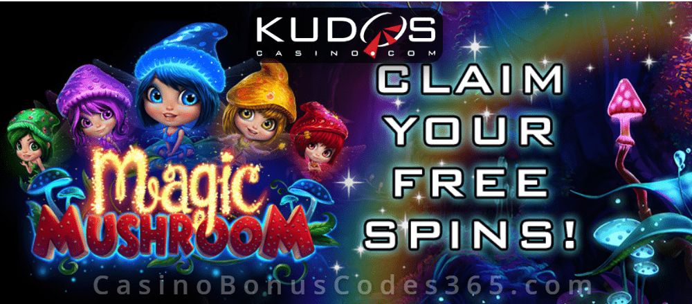 Kudos Casino New RTG Game 35 FREE Magic Mushroom Spins Special New RTG Game Offer