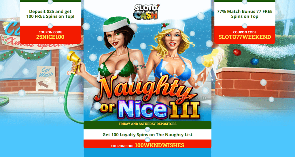 SlotoCash Casino RTG Naughty or Nice III 2020