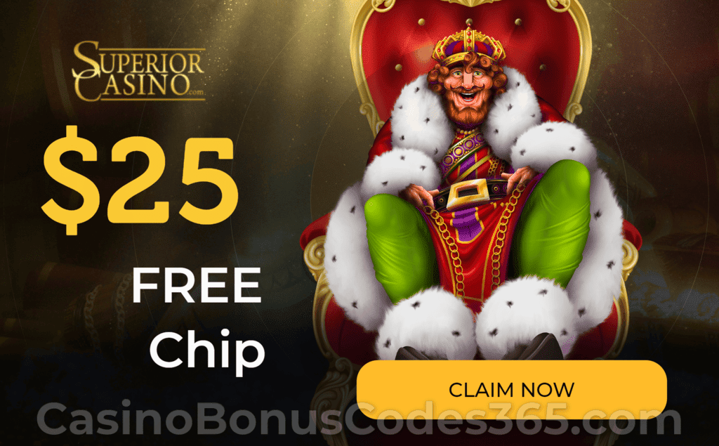 Superior Casino $25 FREE Chip No Deposit Offer